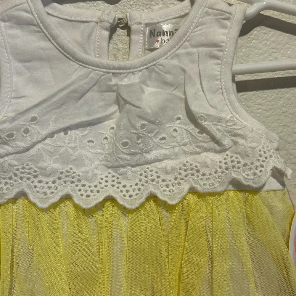 Nanette Kids Yellow and Pink Tiered Casual Dress